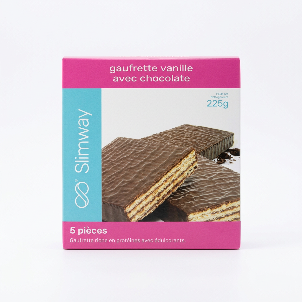 Wafel omhuld met chocolade