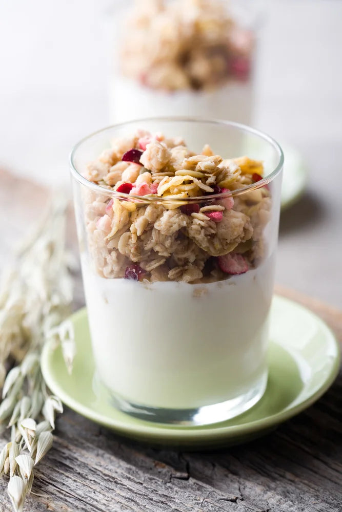 Pot granola rode vruchten