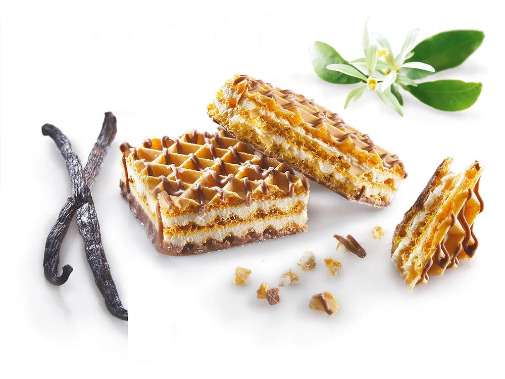Krokante wafeltjes vanille / mokka
